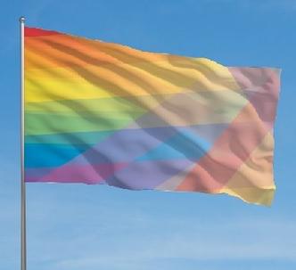 painting of the LGBT flag